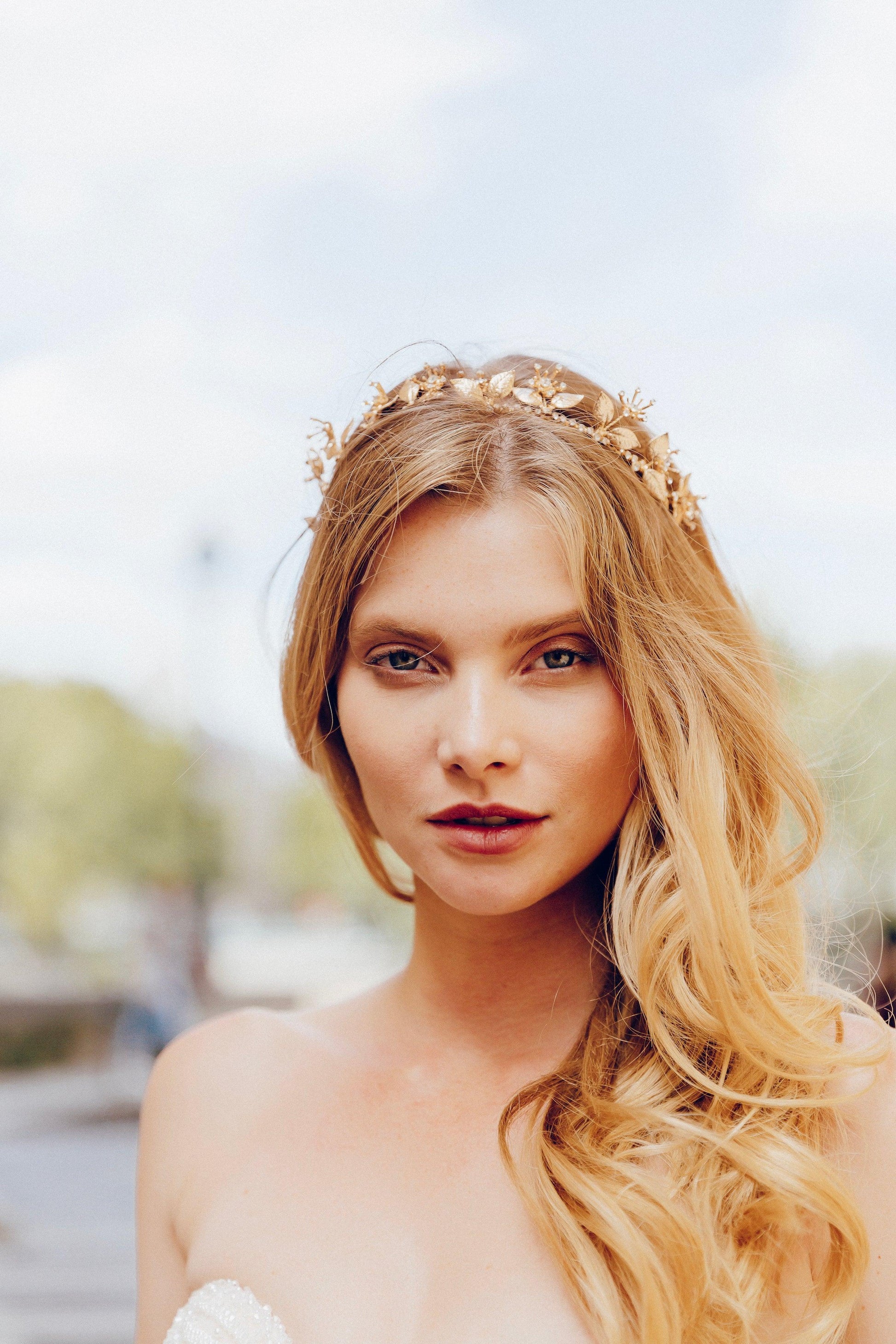 Rhinestone Gold Headband | Rhinestone Headband | Dare and Dazzle