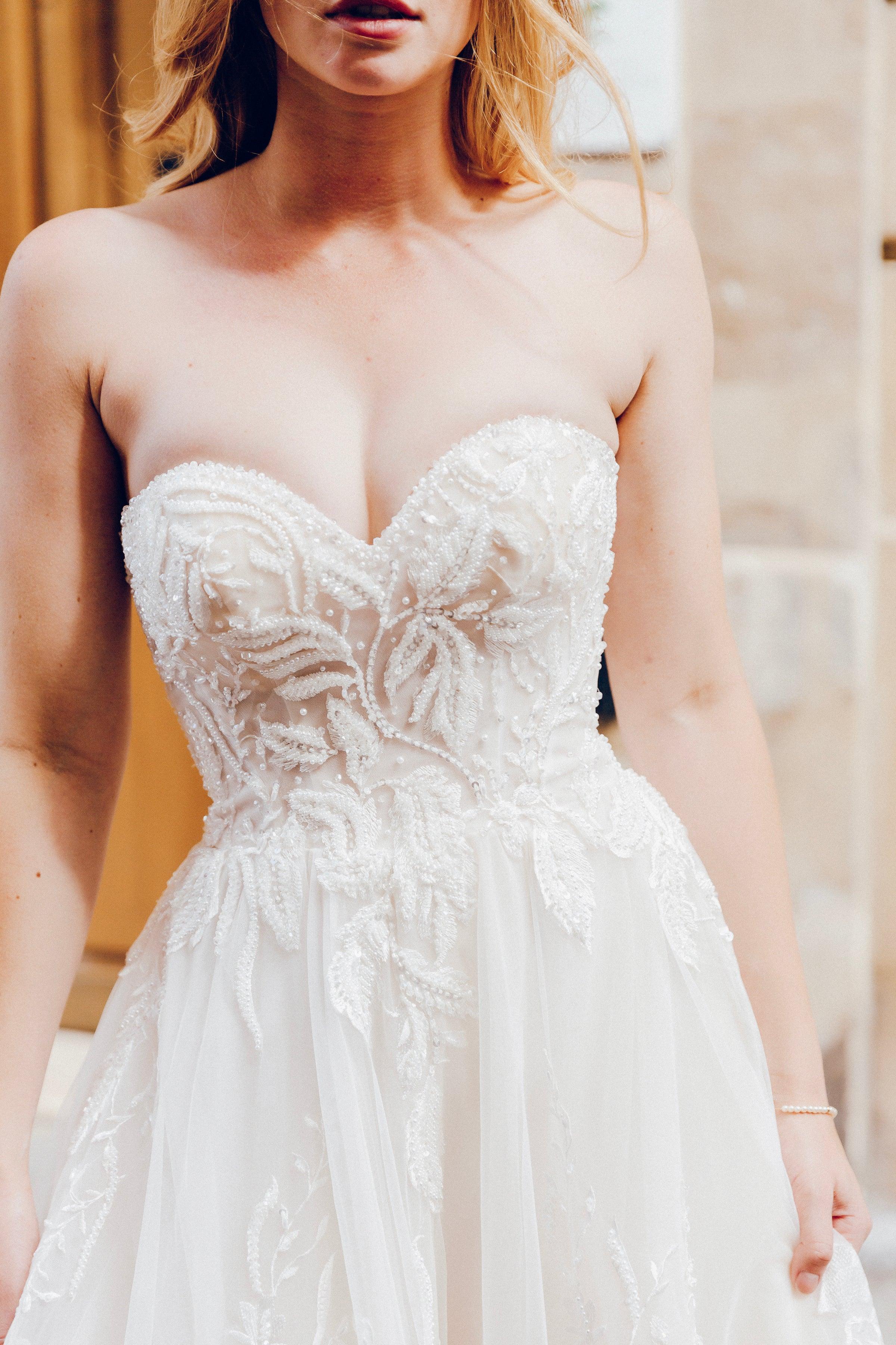 Strapless Wedding Dress | Audrey Hepburn Dress | Dare and Dazzle