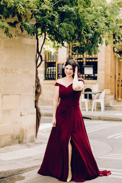 Side Slit Bridesmaid Dress | Side Slit Maxi Dress | Dare and Dazzle