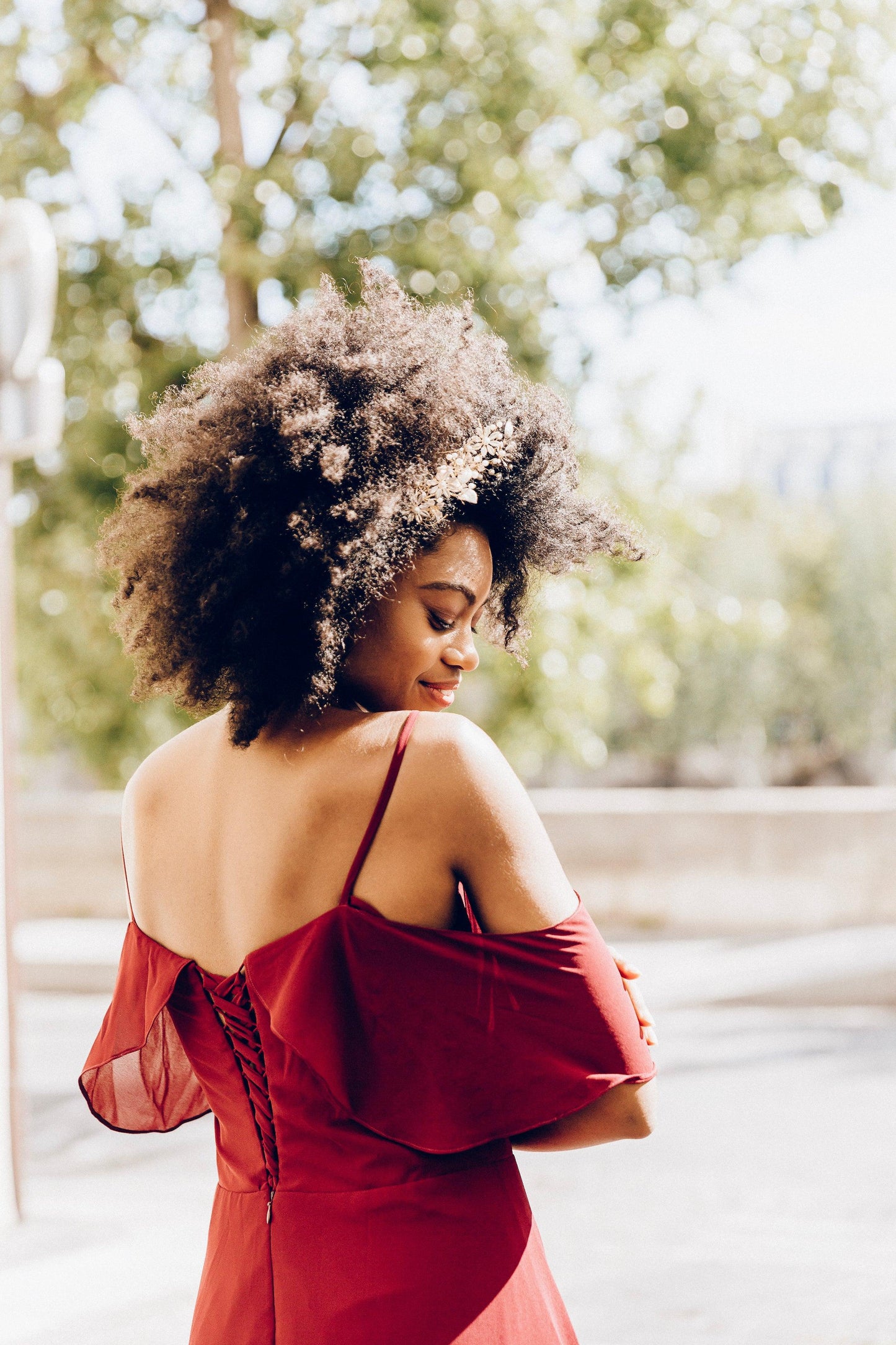 Red Bridesmaid Dress | Cold Shoulder Maxi Dress | Dare and Dazzle