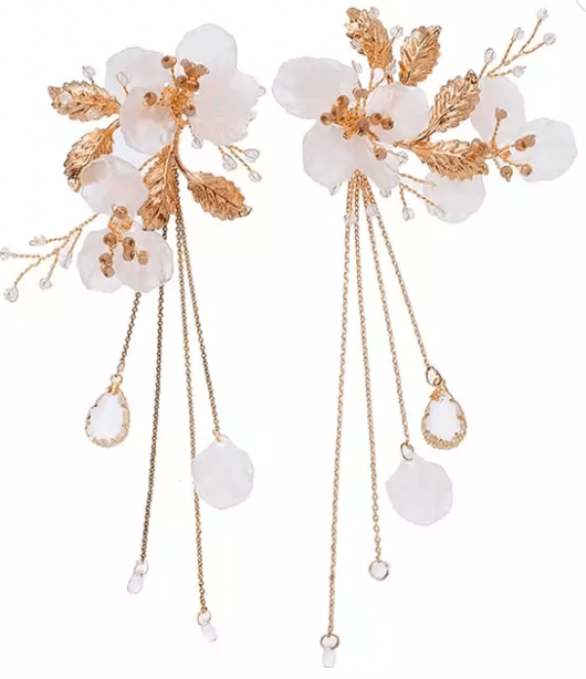 Flower Bridal Earrings | Pearl Bridal Earrings | Dare and Dazzle