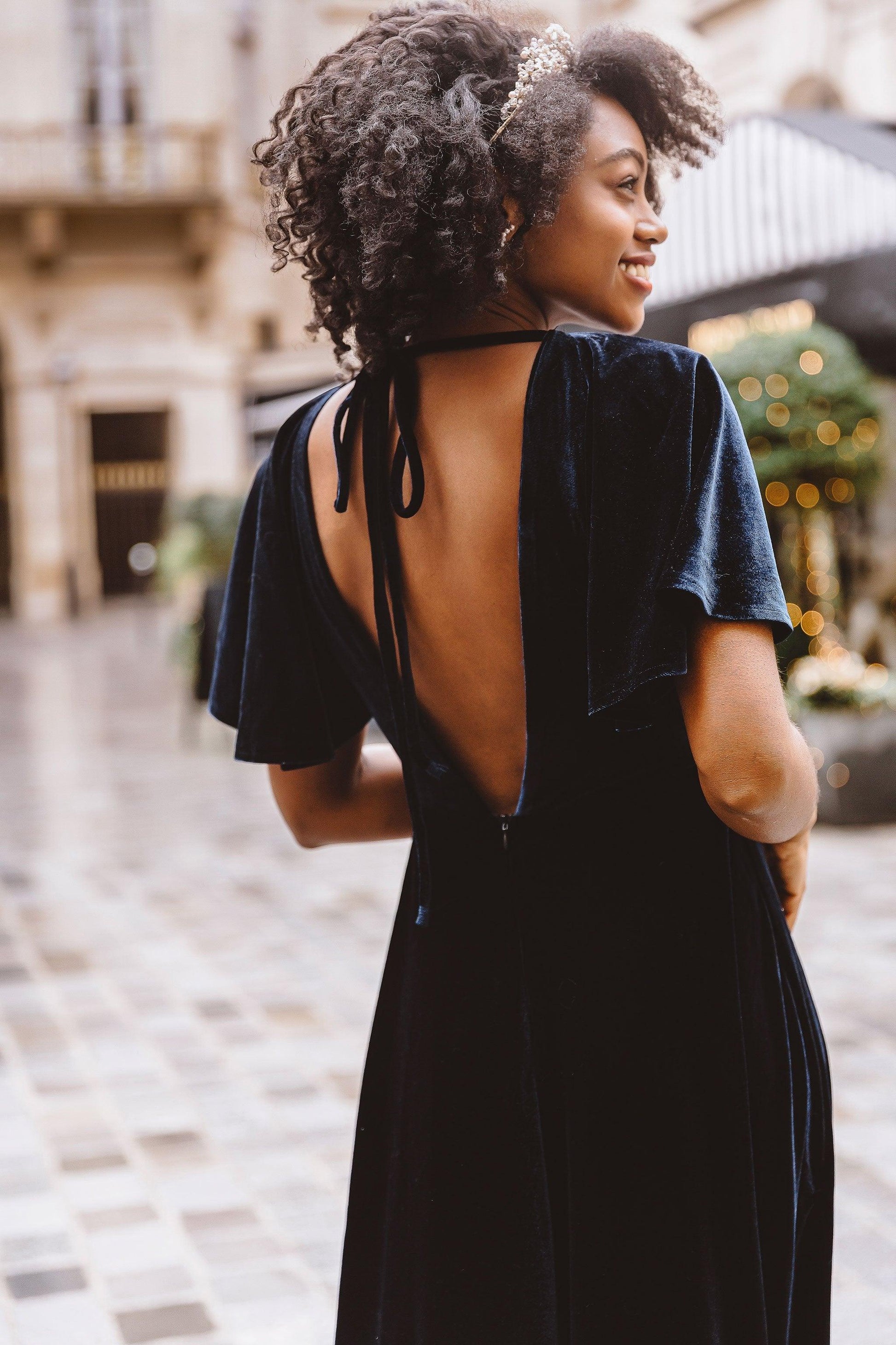 V Neck Maxi Dress | Navy Blue Bridesmaid Dresses | Dare and Dazzle