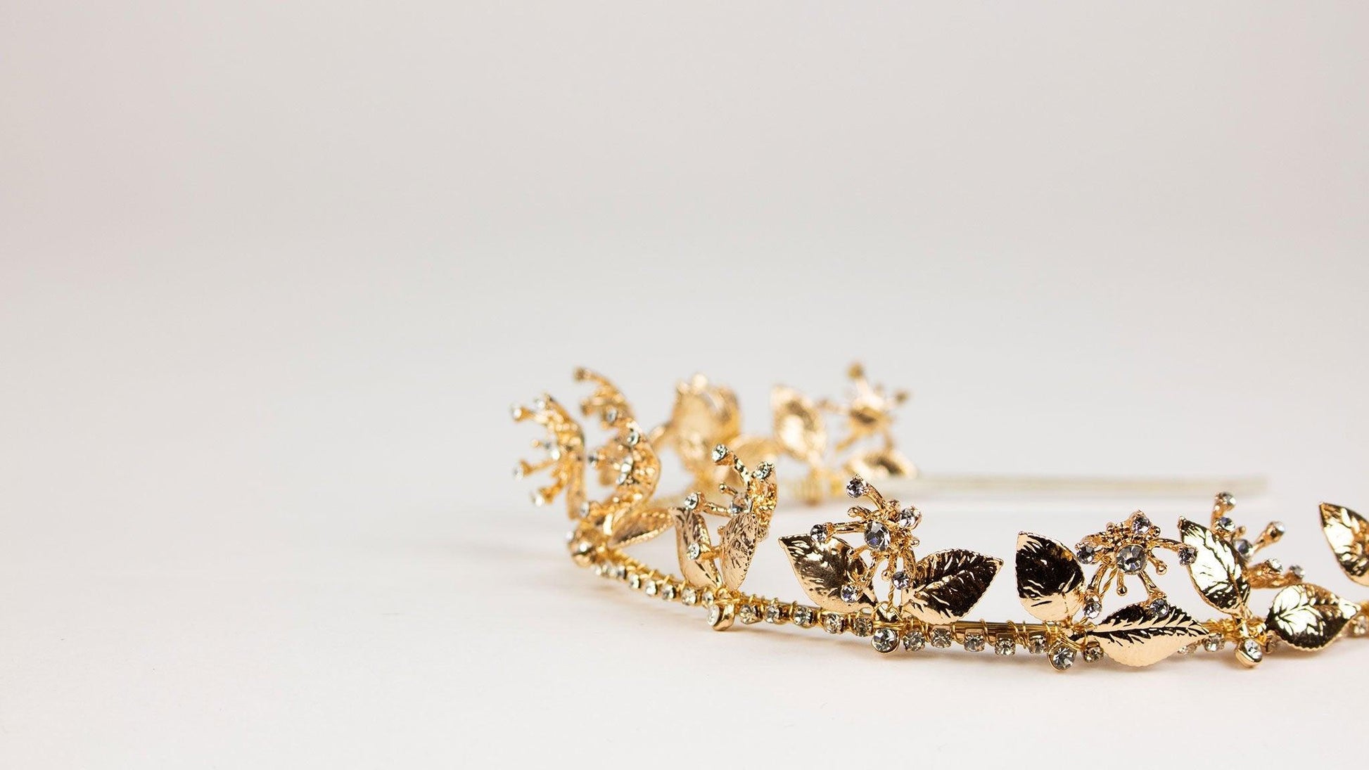 Rhinestone Gold Headband | Rhinestone Headband | Dare and Dazzle