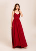 Spaghetti Strap Bridesmaid Dress | Red Maxi Dress | Dare and Dazzle