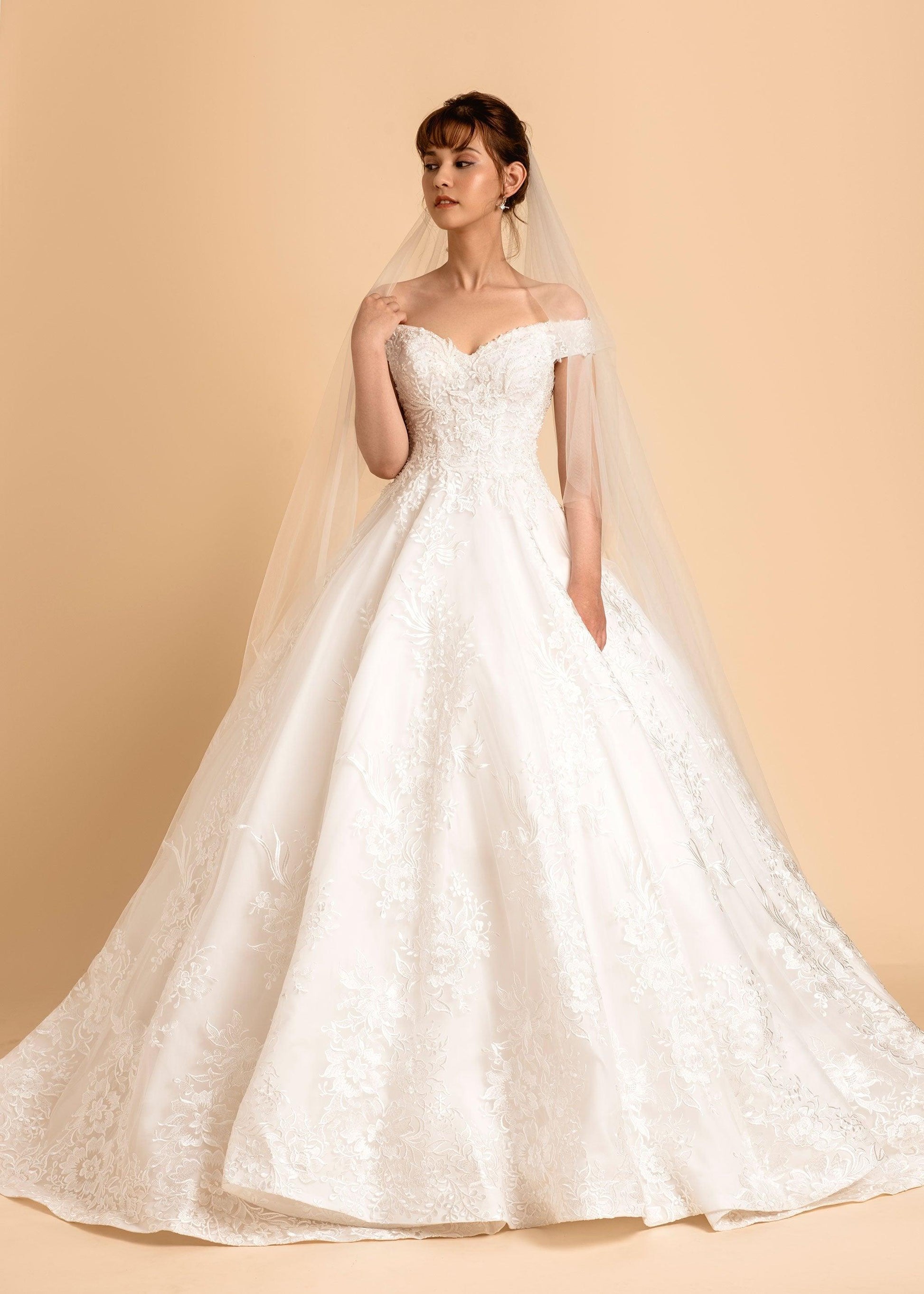 Off Shoulder Ball Gown | Tegla Ball Gown | Dare and Dazzle