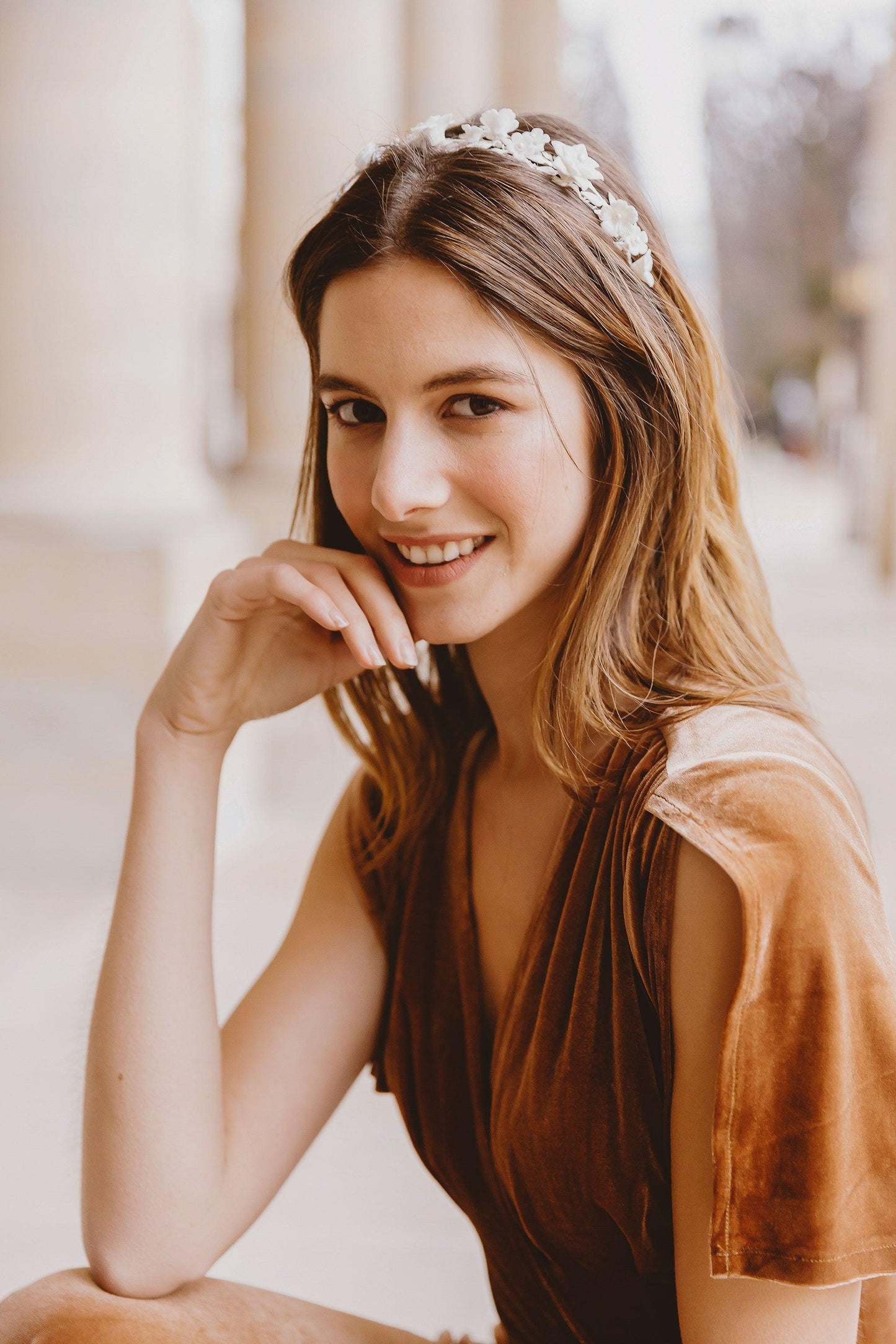 Bridesmaid Hair Piece | Veroni Headband | Dare and Dazzle