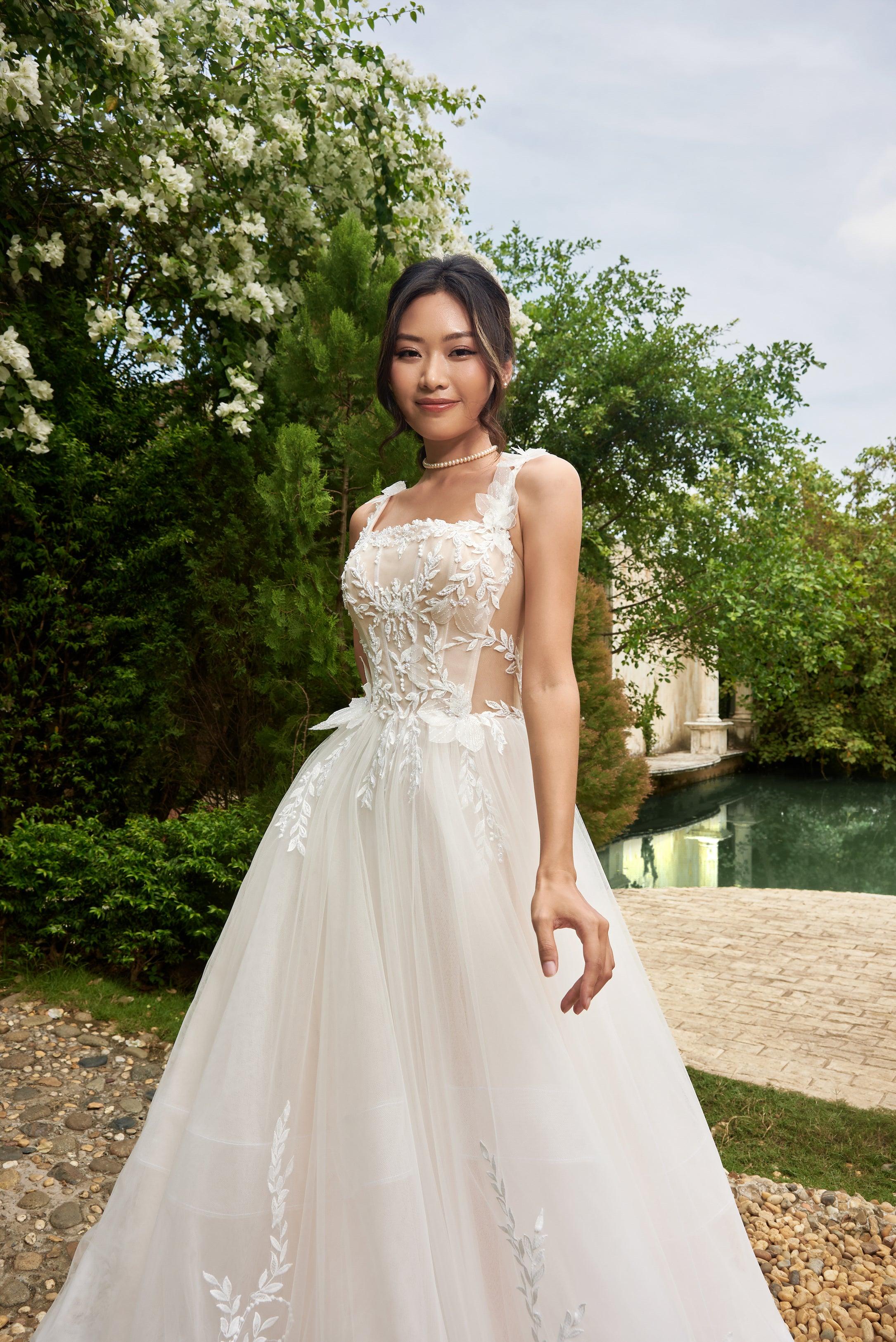 Ivory Wedding Dresses | Sleeveless Ivory Gown | Dare and Dazzle