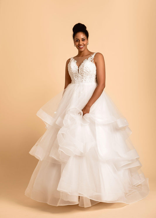 Tiered Wedding Dress | Ruffle Wedding Dress | Dare and Dazzle
