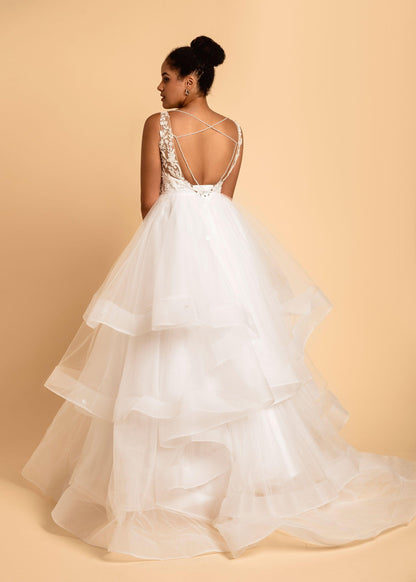 Tiered Wedding Dress | Ruffle Wedding Dress | Dare and Dazzle