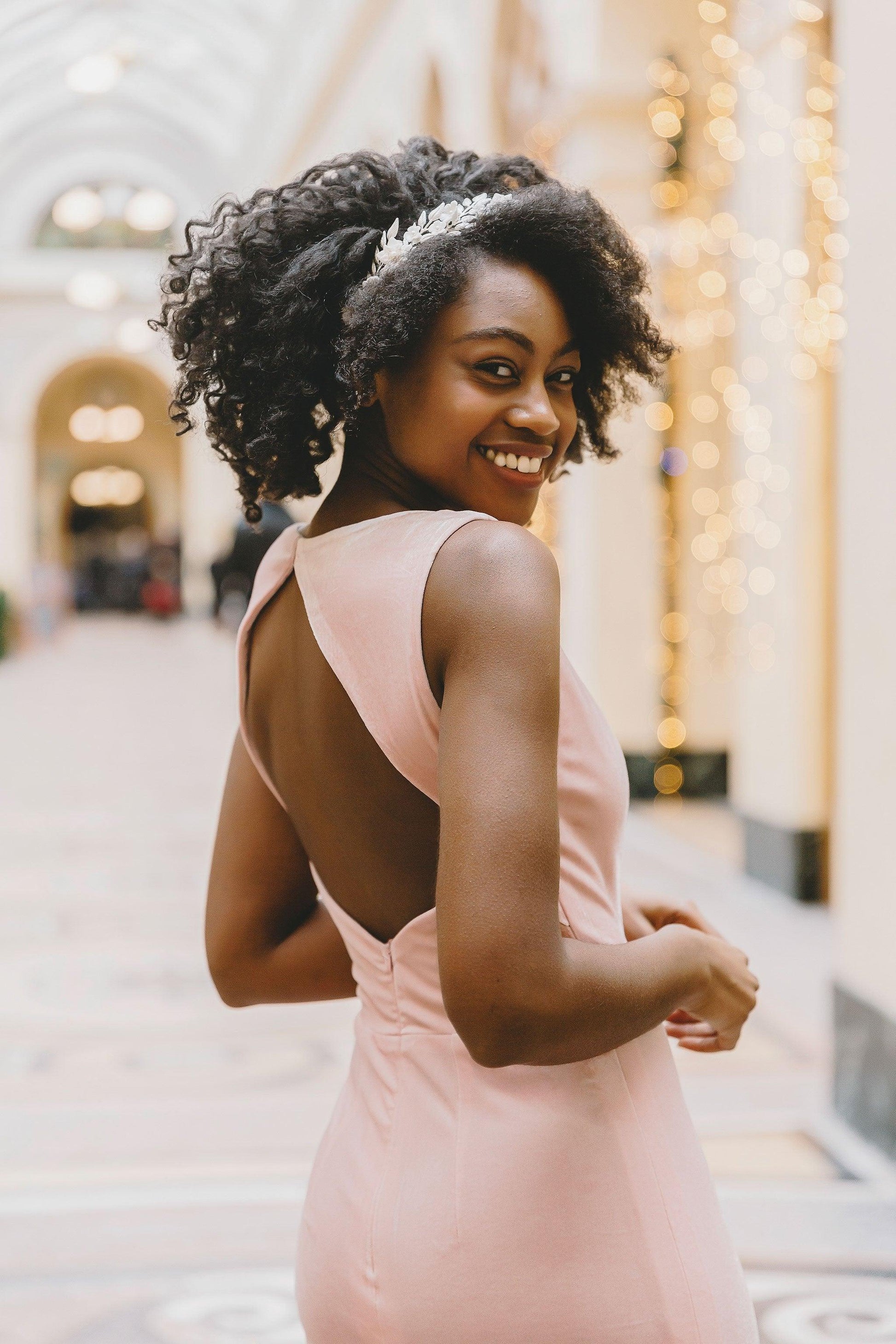 Pink Bridesmaid Dress | Pink Velvet Dress | Dare and Dazzle