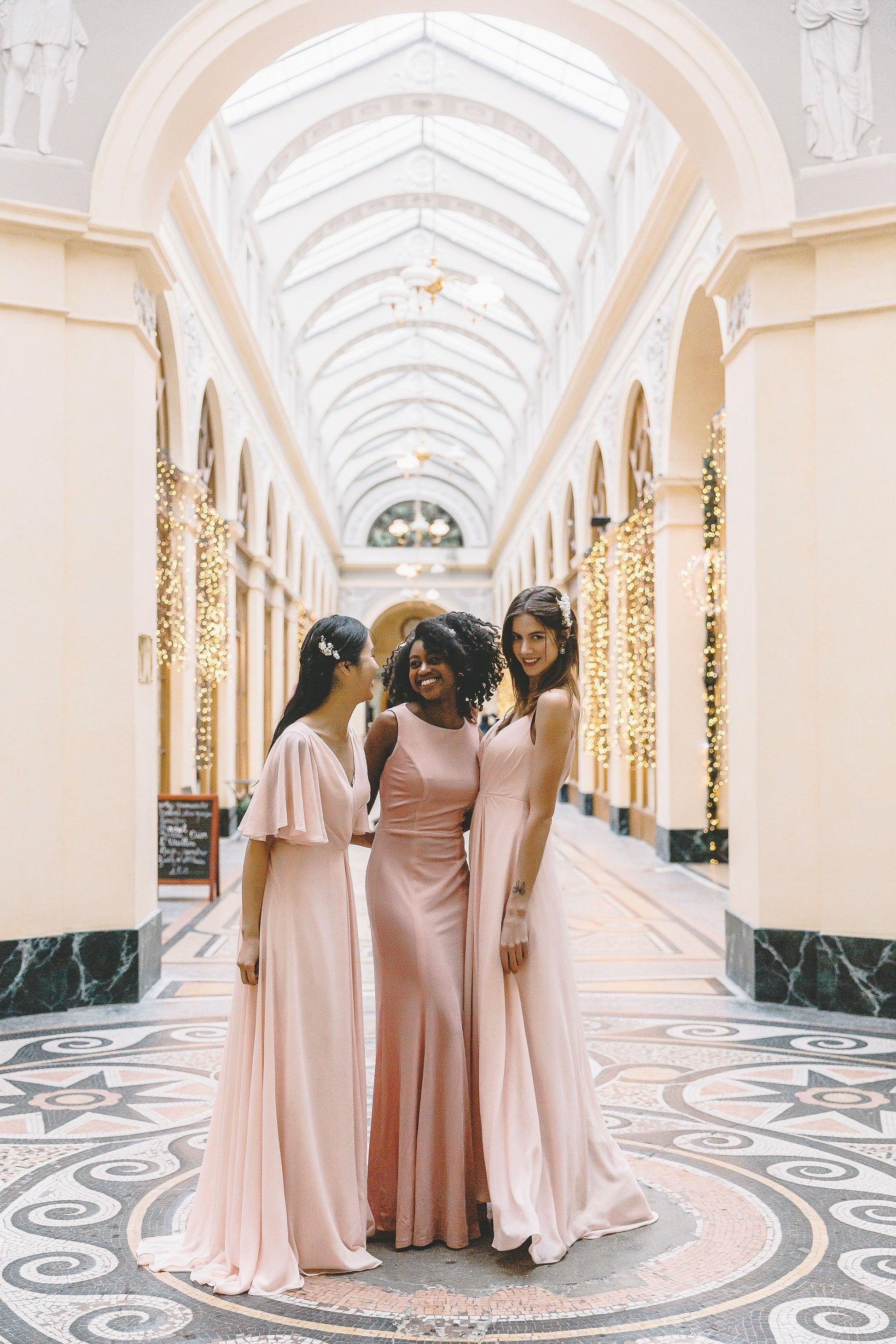 Pink Bridesmaid Dress | Pink Velvet Dress | Dare and Dazzle Pink Bridesmaid Dress | Pink Velvet Dress | Dare and Dazzle